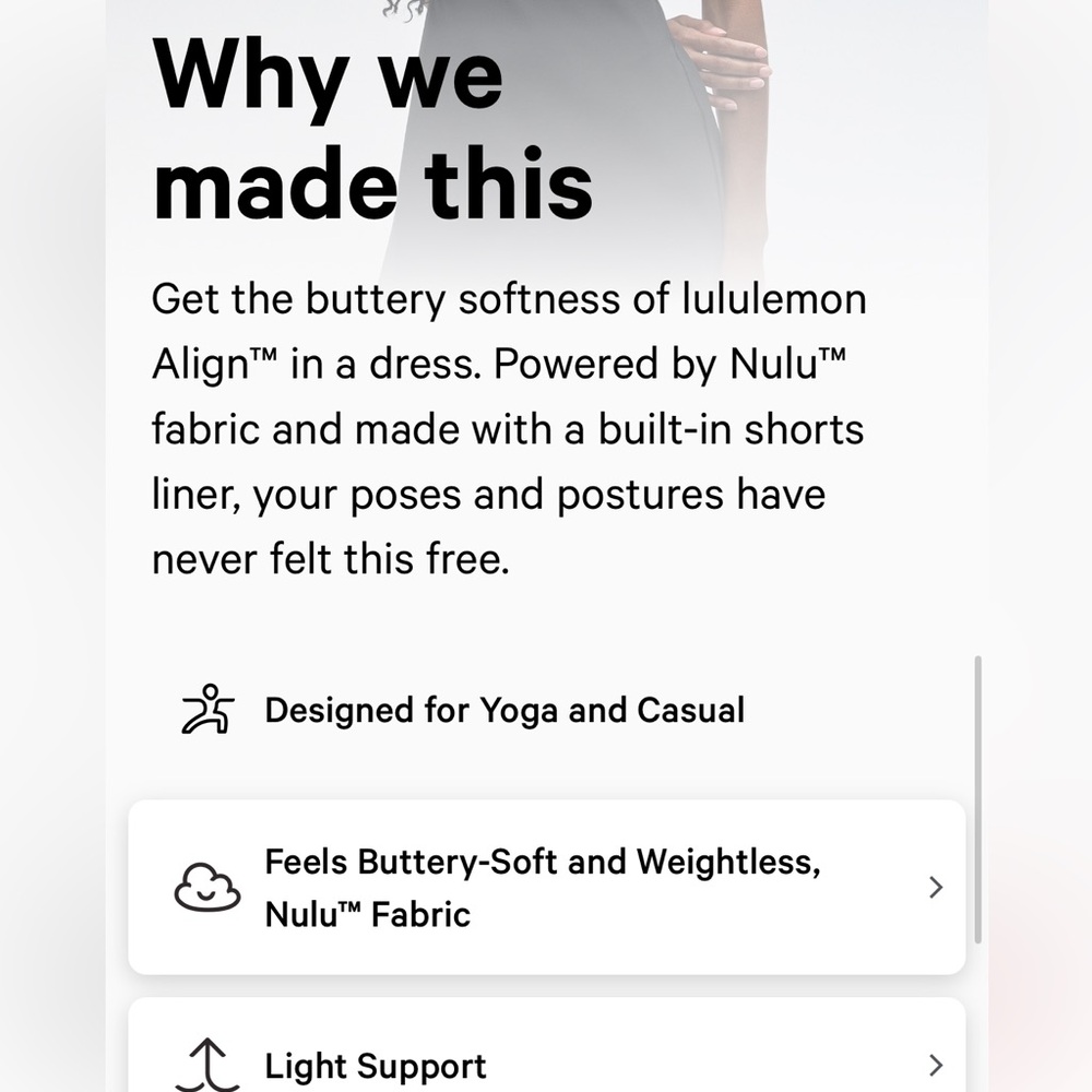 NEW! NWOT Lululemon Align Dress Black Size 6 - Picture 4 of 8